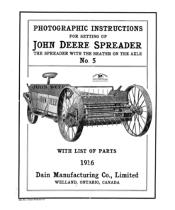John Deere Spreader - No. 5 Operator's Manual (DIR1A)