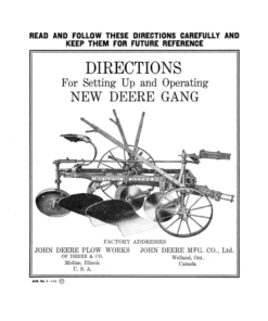 John Deere New Deere Gang Operator's Manual (DIR1C)