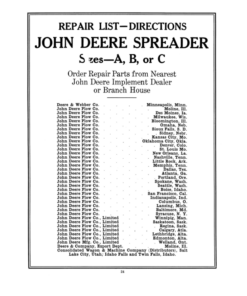 Alternative view of John Deere Spreader - A, B, C Sizes Operator's Manual (DIR1G)