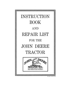John Deere Tractor Operator's Manual (DIR1J)