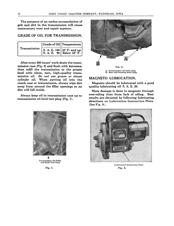 John Deere General Purpose Tractor 'A' Model Operator's Manual (DIR205A) - Image 2