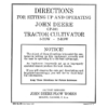John Deere GP301 Tractor Cultivator (3-, 2-Row) Operator's Manual (DIR206D)