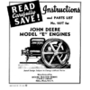 John Deere Model 'E' Engines - No. 107T Operator's Manual (DIR209)