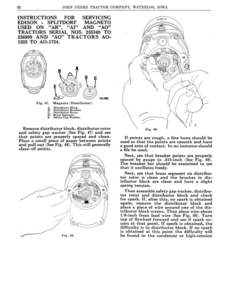 Alternative view of John Deere AR', 'AO', 'AI' Tractors (S.N. -271, 999)(Not Styled) Operator's Manual (DIR223A)