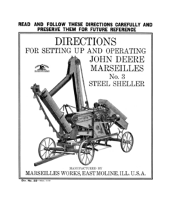 John Deere No. 3 Steel Corn Sheller Operator's Manual (DIR23)