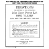 John Deere Power Lift Disk Tillers, Series 500B, 700B, 800B, 550B, 750B, 850B Operator's Manual (DIR250A)