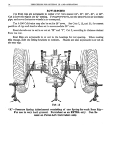 Alternative view of John Deere A-290 Series Two-Row Tractor Cultivators Operator's Manual (DIR257)