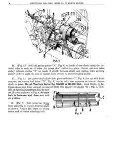 Alternative view of John Deere No. 7C Power Mower on 'L', 'LA' Model Tractors Operator's Manual (DIR291A)