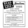 John Deere LA-2 Integral Plow for Model L, LA Tractors Operator's Manual (DIR336)