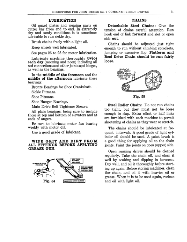 John Deere No. 9 Combine V-Belt Driven Operator's Manual (DIR347A) - Image 2
