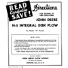 John Deere H-2 Integral Disk Plow on 'H' Model Tractor Operator's Manual (DIR372A)