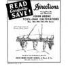 John Deere Toolbar Cultivators Nos. 900, 920, 950, 970 Series Operator's Manual (DIR373)