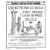 John Deere Dain Mower (With Repair Parts List) Operator's Manual (DIR39A)