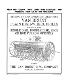 John Deere Van Brunt Plain High-Wheel Drills Operator's Manual (DIR3A)