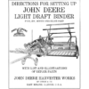 John Deere Setting Light Draft Binder (With Repair Parts) Operator's Manual (DIR3D)