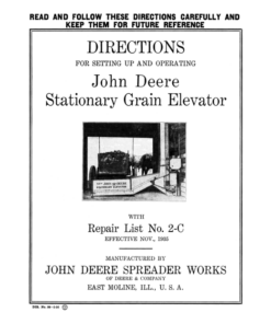John Deere 1300 & 1400 Stationary Grain Elevators Operator's Manual (DIR56B)