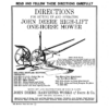 John Deere One Horse High-Lift Mower Operator's Manual (DIR80A)