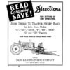 John Deere 75 Tractor Sweep Rake Operator's Manual (DIR87)