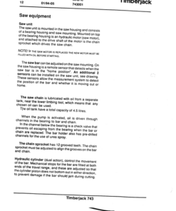Alternative view of John Deere 743 Harvesting Heads Operator's Manuals (F029238)