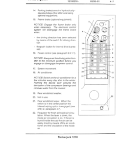 Alternative view of John Deere 1210 Forwarders Operator's Manuals (F032027)