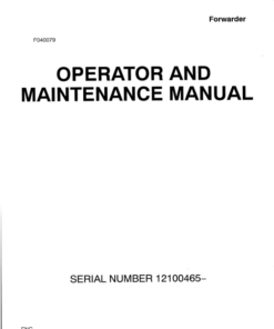 John Deere 1210B Forwarders Operator's Manuals (F040079)