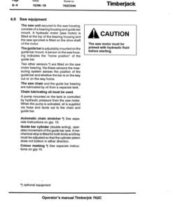 Alternative view of John Deere 762C Harvesting Heads Operator's Manuals (F049546)