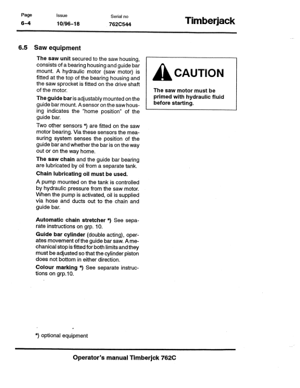 John Deere 762C Harvesting Heads Operator's Manuals (F049546) - Image 2