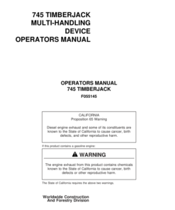 John Deere 745 Harvesting Heads Operator's Manuals (F055145)