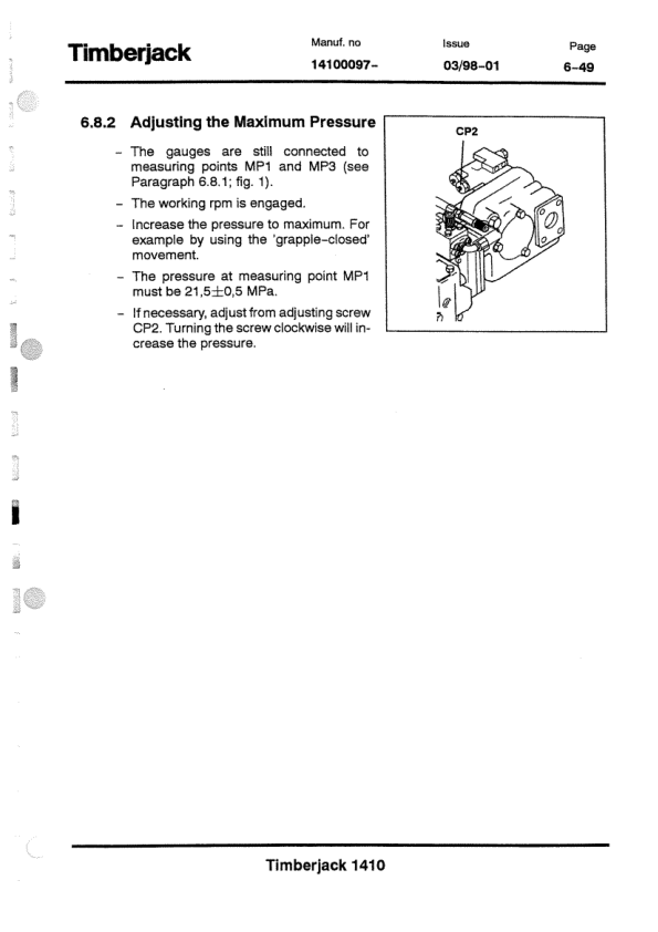John Deere 1410 Forwarders Operator's Manuals (F055194) - Image 2