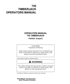 John Deere 745 Harvesting Heads Operator's Manuals (F055920)