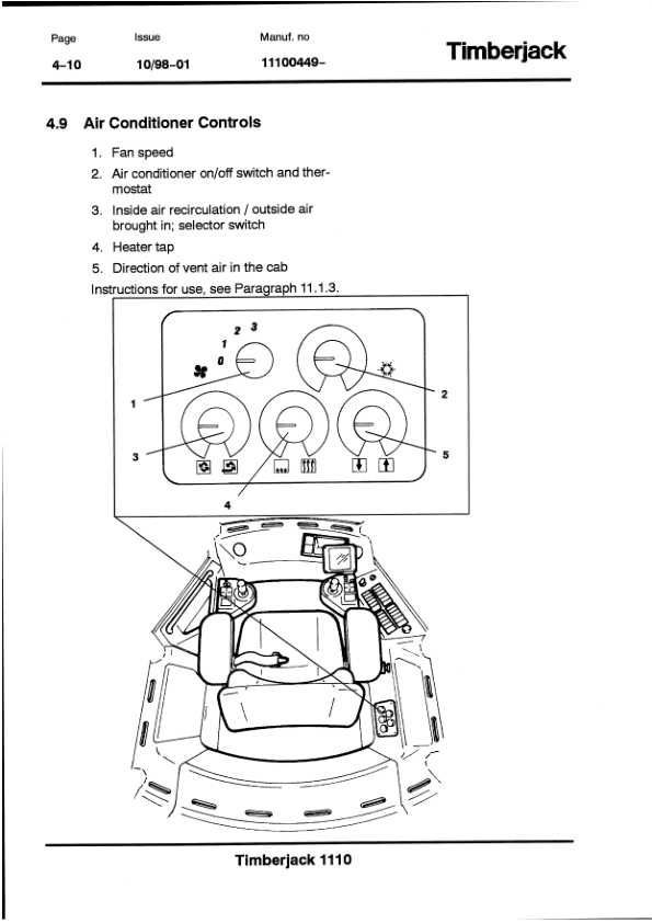 John Deere 1110 Forwarders Operator's Manuals (F056398) - Image 3