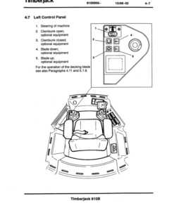 Alternative view of John Deere 810B Forwarders Operator's Manuals (F056410)