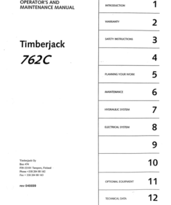 Alternative view of John Deere 762C Harvesting Heads Operator's Manuals (F056444)