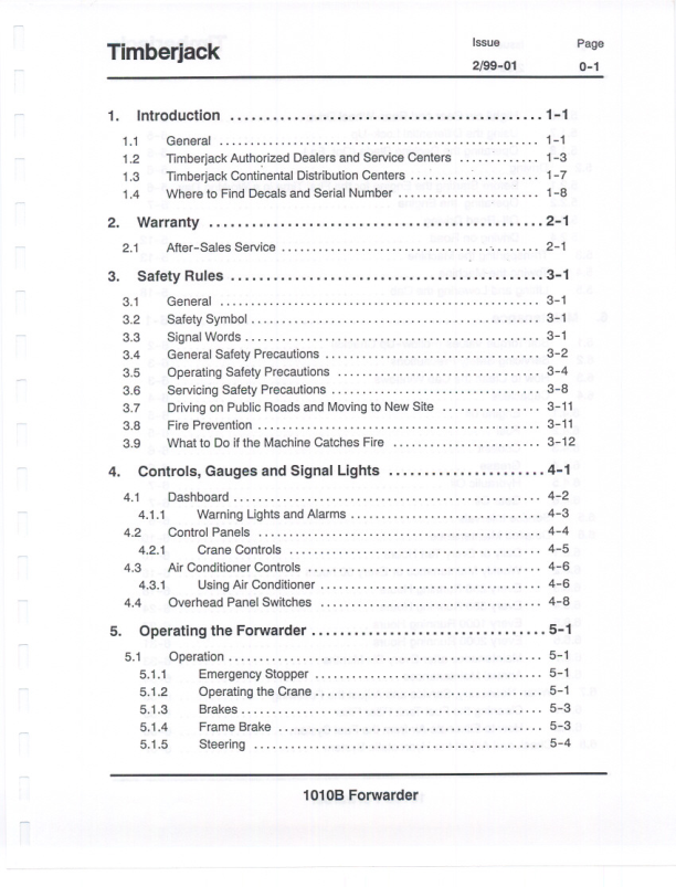 John Deere 1010B Forwarders Operator's Manuals (F056454) - Image 2