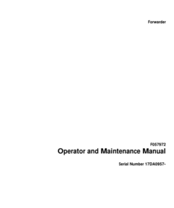 John Deere 810B Forwarders Operator's Manuals (F057972)