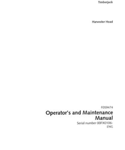 Alternative view of John Deere 758 Harvesting Heads Operator's Manuals (F059474)