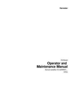 John Deere 1070 Wheeled Harvesters Operator's Manuals (F059640)