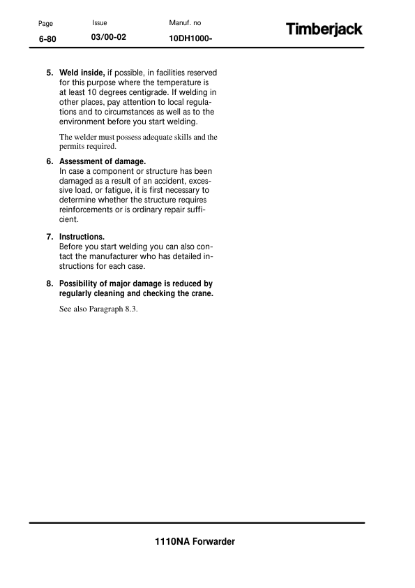 John Deere 1110NA Forwarders Operator's Manuals (F059888) - Image 3
