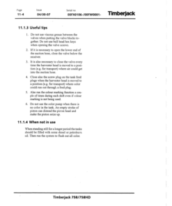 Alternative view of John Deere 758, 758HD Harvesting Heads Operator's Manuals (F060211)