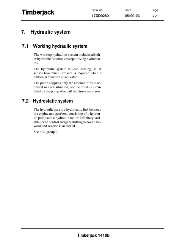 John Deere 1410B Forwarders Operator's Manuals (F060393) - Image 3