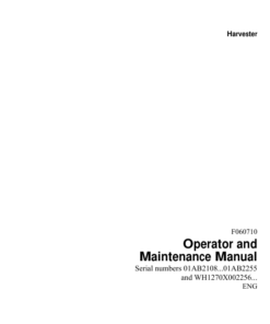 John Deere 1270C Wheeled Harvesters Operator's Manuals (F060710)