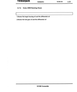 Alternative view of John Deere 1010B Forwarders Operator's Manuals (F061130)