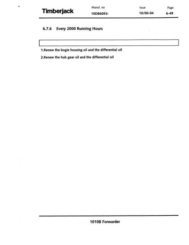 John Deere 1010B Forwarders Operator's Manuals (F061130) - Image 2