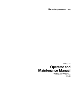 John Deere 1270C Wheeled Harvesters Operator's Manuals (F062378)