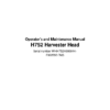 John Deere H752 Harvesting Heads Operator's Manuals (F062893)