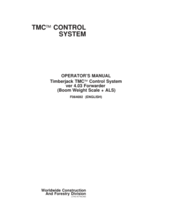 John Deere TMC Control Systems Operator's Manuals (F064692)