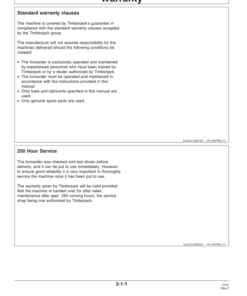 Alternative view of John Deere 1110D Forwarders Operator's Manuals (F064826)