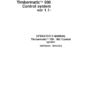 John Deere TIMBERMATIC 700, TIMBERMATIC 900 Measuring And Control Systems Operator's Manuals (F065312)