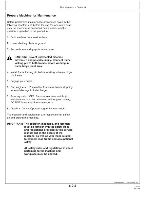 John Deere 1010D Forwarders Operator's Manuals (F067058) - Image 3