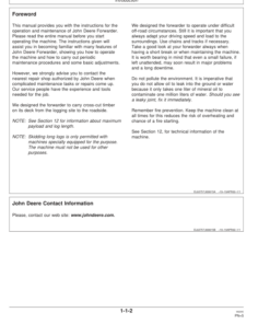 Alternative view of John Deere 1710D Forwarders Operator's Manuals (F069428)